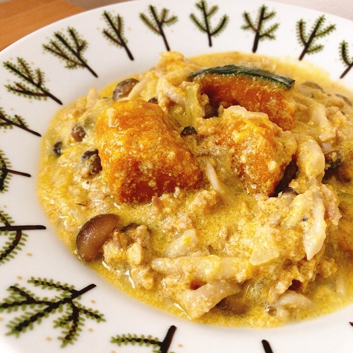 ルー不使用!クリーミーひき肉とかぼちゃのシチュー